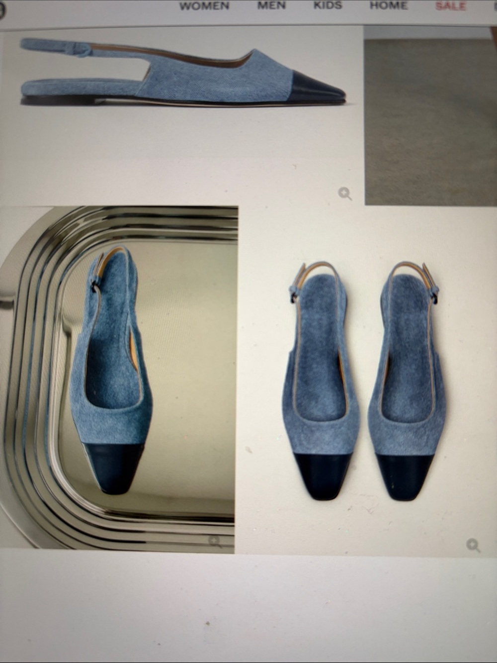 Dear Frances Denim Slingback Flats